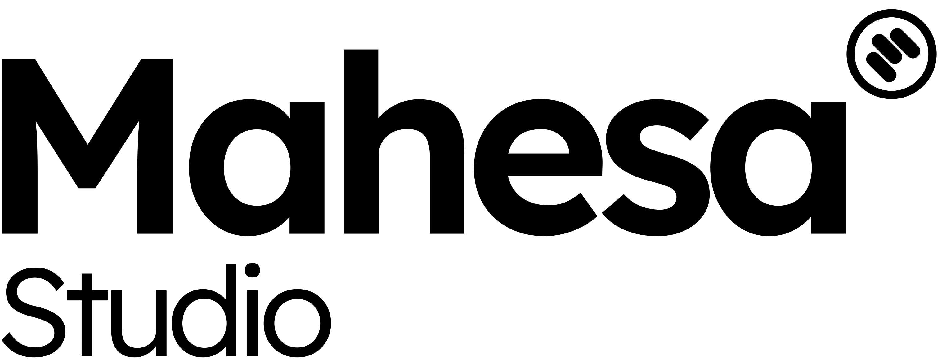 mahesa creative studio logo black